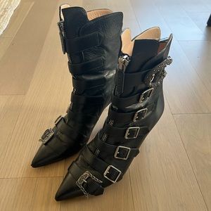 Gucci snake buckle boot